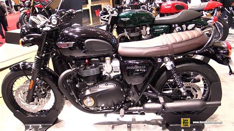 2016 Triumph Bonneville T120 Black - Walkaround - 2015 Salon de la Moto Paris - YouTube