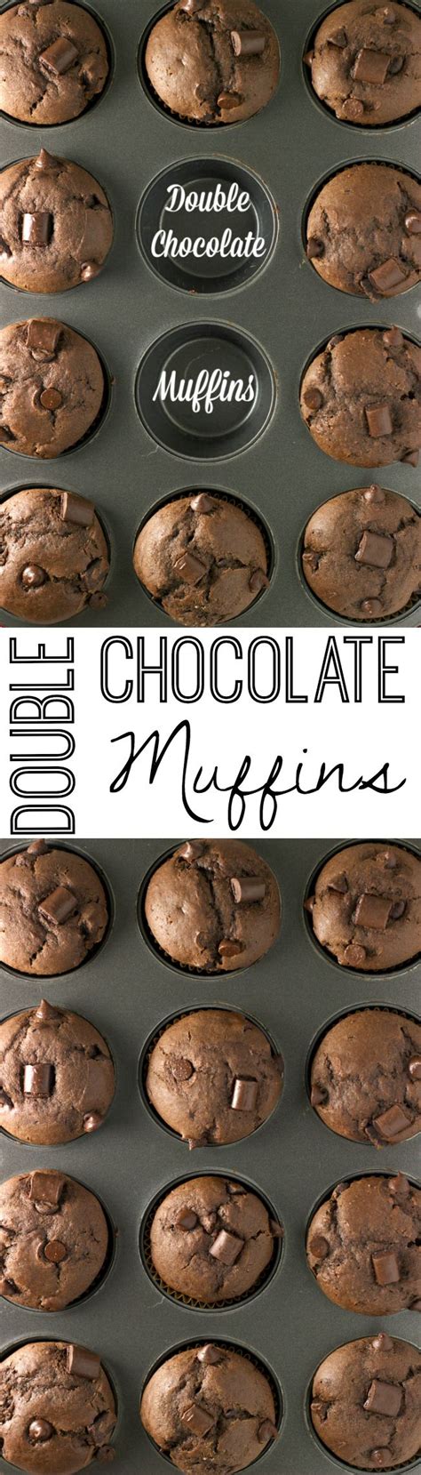 Double Chocolate Muffins | Moist and Chocolatey with Chocolate Chunks