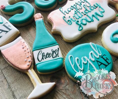 21st Birthday Girl, Happy Birthday Cookie, 21st Birthday Cakes, 21st Birthday Decorations ...