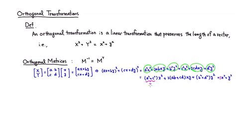 Orthogonal Transformations - YouTube