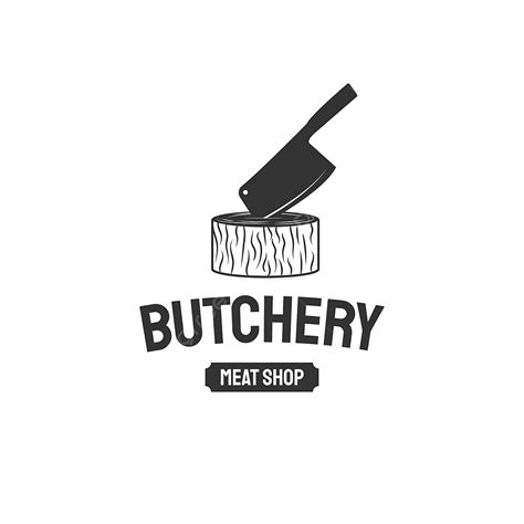 Meat Butcher Shop Vector PNG Images, Butcher Shop Emblem Butchery Store Advertising Design ...