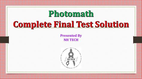 Photomath | Algebra Final Test Question with Solution #photomath - YouTube