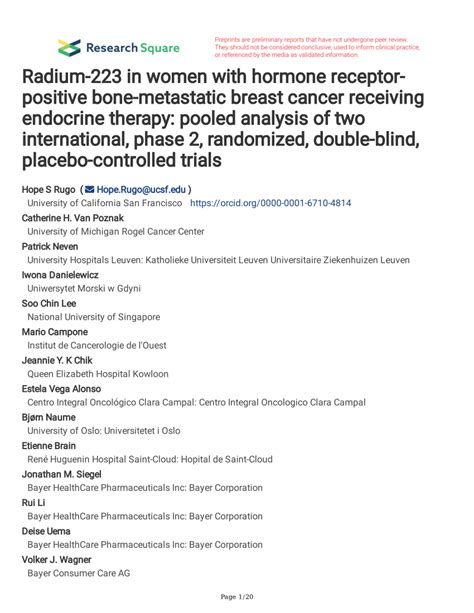 (PDF) Radium-223 in women with hormone receptor-positive bone-metastatic breast cancer receiving ...