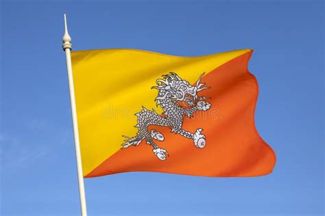 Flag of the Kingdom of Bhutan Stock Photo - Image of flags, emblem: 35122470