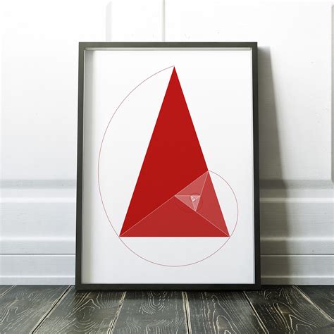 Fibonacci Triangle Print Golden Ratio Poster Golden Ratio - Etsy ...