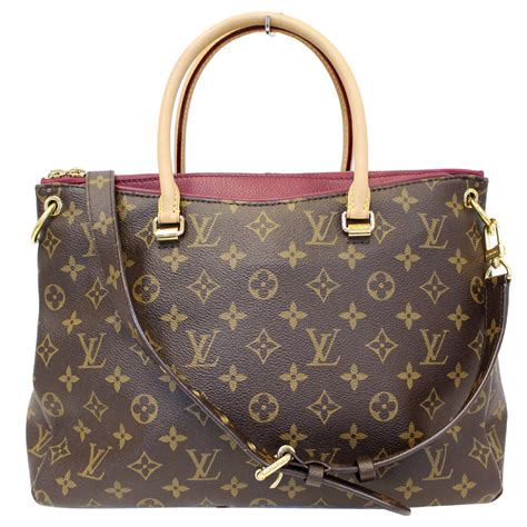 LOUIS VUITTON Pallas Monogram Canvas 2Way Shoulder Bag Brown