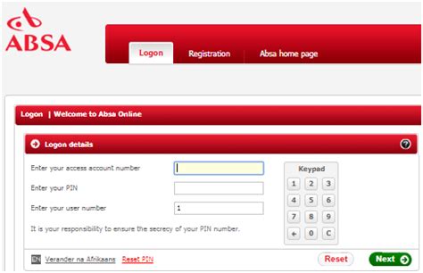 ABSA Internet Banking Login Portal - www.absa.co.za