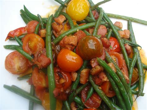 Warm Salad with Cherry Tomato,Haricot Vert and Pancetta Recipe on Food52