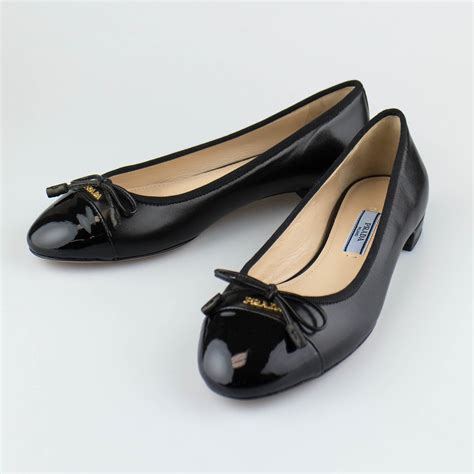 Prada // Leather Ballet Flats // Black (Euro: 35) - Designer Women's ...