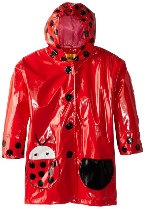 Kidorable Toddler/Little Kid Ladybug Raincoat, Red, 5 6 | Raincoat ...