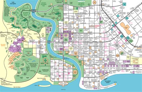 Image - Map of Springfield.png - Simpsons Wiki