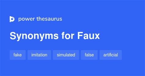 Faux synonyms - 178 Words and Phrases for Faux