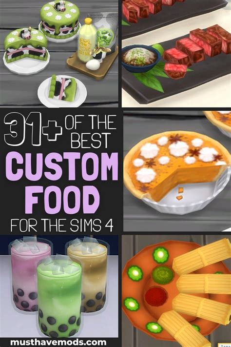 Ultimate List of Sims 4 Custom Food Recipes - The Best Sims 4 Food CC | Sims 4 kitchen, Sims 4, Sims