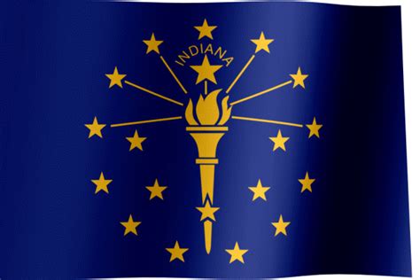 Flag of Indiana (GIF) - All Waving Flags