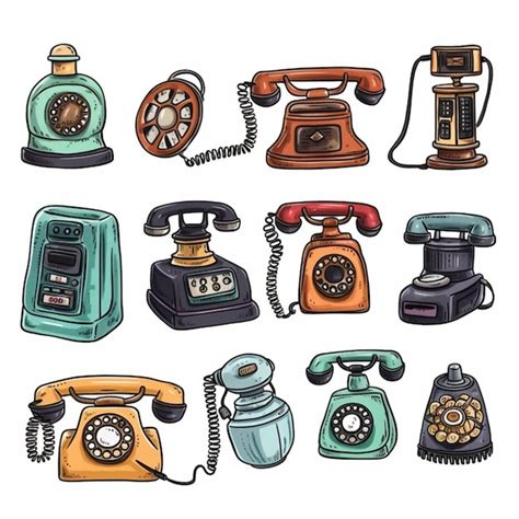 Premium AI Image | A group of different types of telephones and dials ...