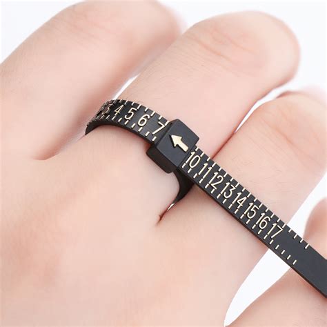 Standard Ring Measuring Ruler Finger Size Measuring Tape With Ring ...