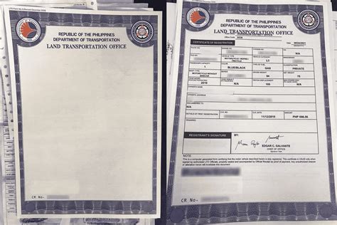 Certificate Of Registration Car Philippines