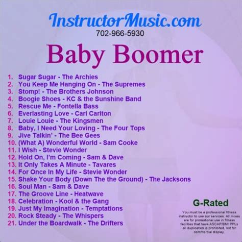 Baby Boomer | Instructor Music | Workout Music | Exercise Music