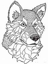 Wolf coloring pages For Adults sketch template