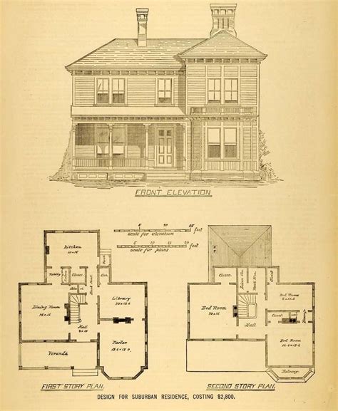 1800S House Plans | Victorian floor plans, House plans with photos, Vintage house plans