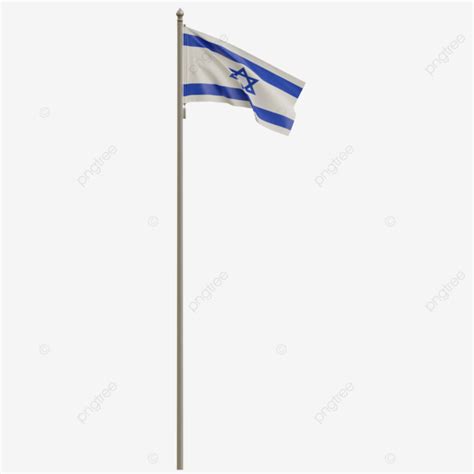 Israel Flag With Pole, Israel Flag Waving, Israel Flag Waving ...