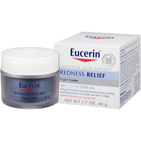 Eucerin Sensitive Skin Redness Relief Soothing Night Creme 1.7 oz ...