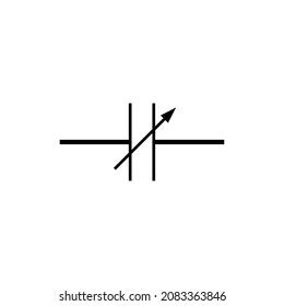 Variable Capacitor Electrical Symbol Vector Illustration Stock Vector (Royalty Free) 2083363846 ...