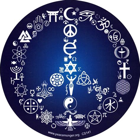 Coexist Peace Symbol Round Bumper Sticker