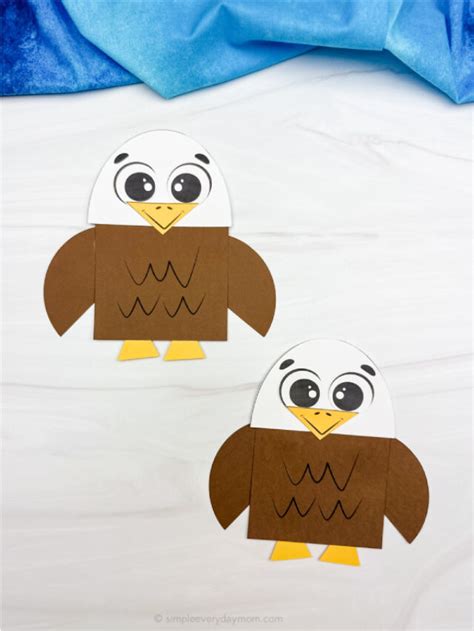 Bald Eagle Shape Craft For Kids [Free Template] Story - Simple Everyday Mom