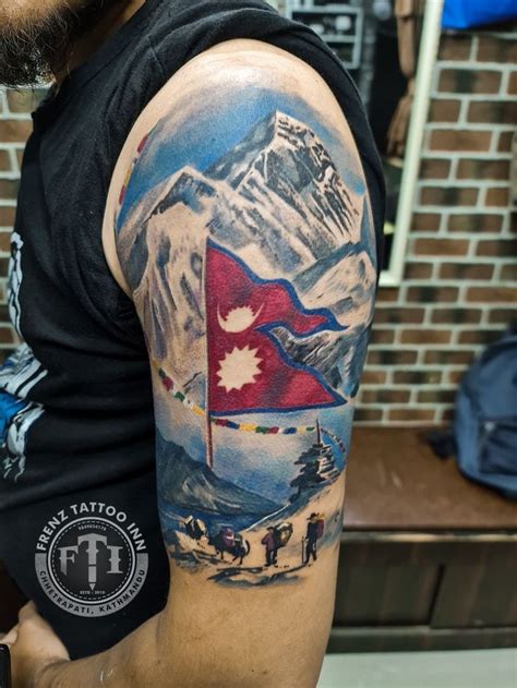 Nepal tattoo, mount everest in 2023