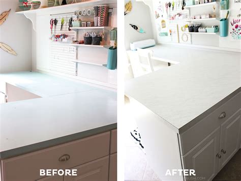 DIY Laminate Countertops for a Home Office - Printable Crush