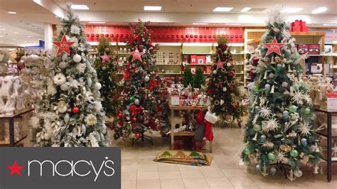 MACY'S CHRISTMAS DECORATIONS TREES DECOR SHOP WITH ME SHOPPING STORE ...