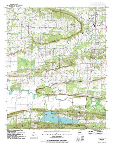 Greenbrier topographic map 1:24,000 scale, Arkansas