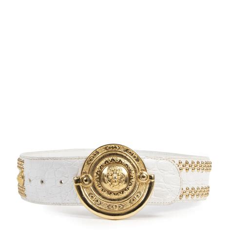 Versus Versace White Gold Studded Belt - Size 85 Labellov Buy and Sell ...