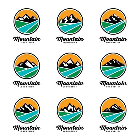 Mountain Landscape Logo Template Vector Collection 5514258 Vector Art ...