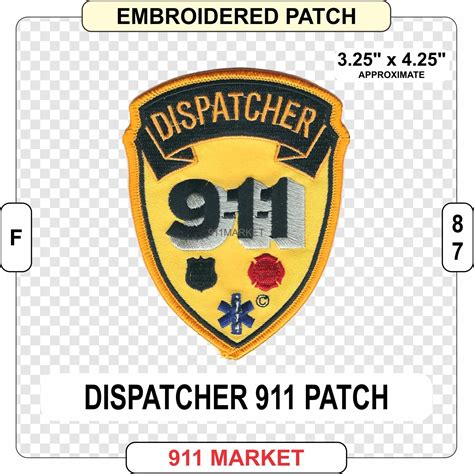 Dispatcher Embroidered 911 Patch Emergency EMS Fire Police F | Etsy