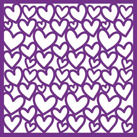 Crafters Companion - Stencil 7 x 7" - Love Hearts