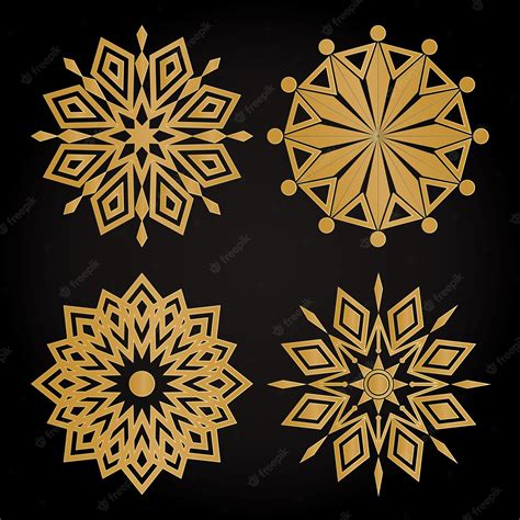 Premium Vector | Geometric shapes gold vector