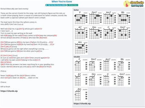 Chord: When You're Gone - Richard Marx - tab, song lyric, sheet, guitar ...