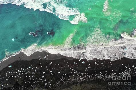 Aerial view of Diamond Beach Iceland # 5 Photograph by Tchaikovsky Photography - Fine Art America