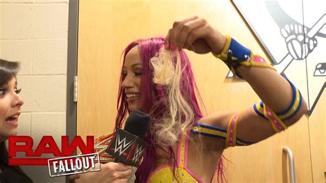 Sasha Banks shows off a unique WWE Women's Championship souvenir: Raw Fallout, July 25, 2016 ...