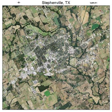 Aerial Photography Map of Stephenville, TX Texas