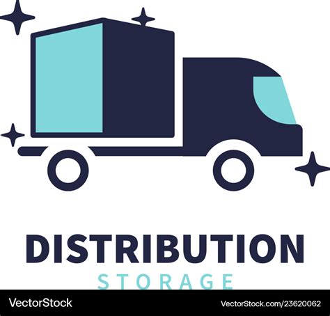 Delivery distribution and storage logo Royalty Free Vector