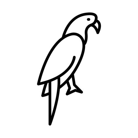 Parrot Outline Icon Animal Vector 5162589 Vector Art at Vecteezy