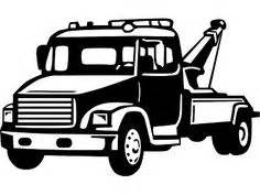 Flatbed Tow Trucks Clipart