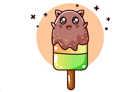 Cute Ice Cream Cat Illustration Graphic by neves.graphic777 · Creative ...