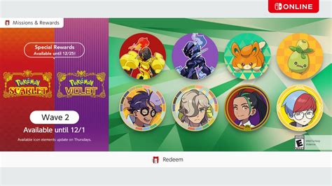 Switch Online's 'Missions & Rewards' Adds Even More Pokémon Scarlet And Violet Icons | Nintendo Life