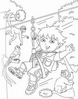 Diego Swings With Monkeys In Go Coloring Page  NetArt sketch template