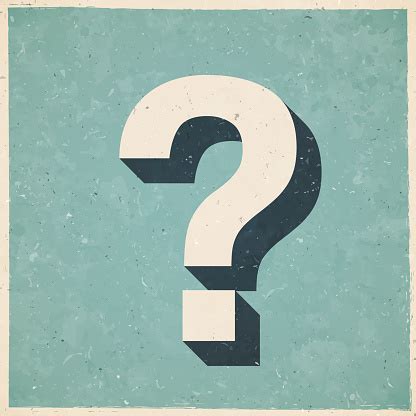 Question Mark Icon In Retro Vintage Style Old Textured Paper Stock ...