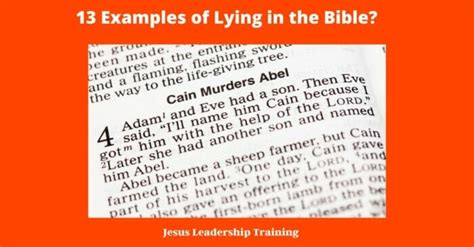 13 Examples: Who Lied in the Bible (2024)| 🤥